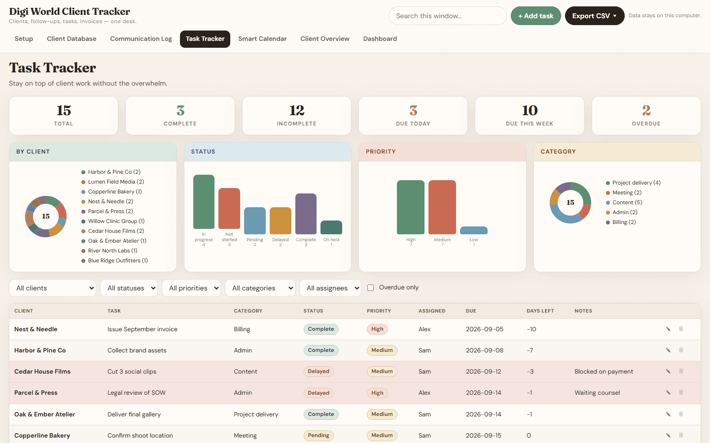 Client Tracker Digi World