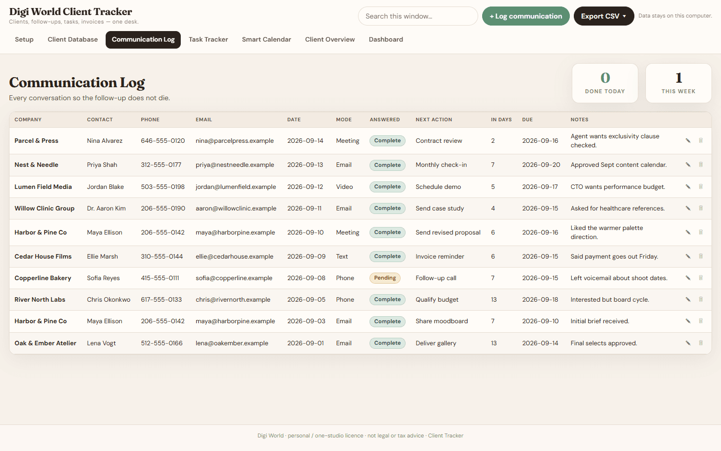Client Tracker Digi World