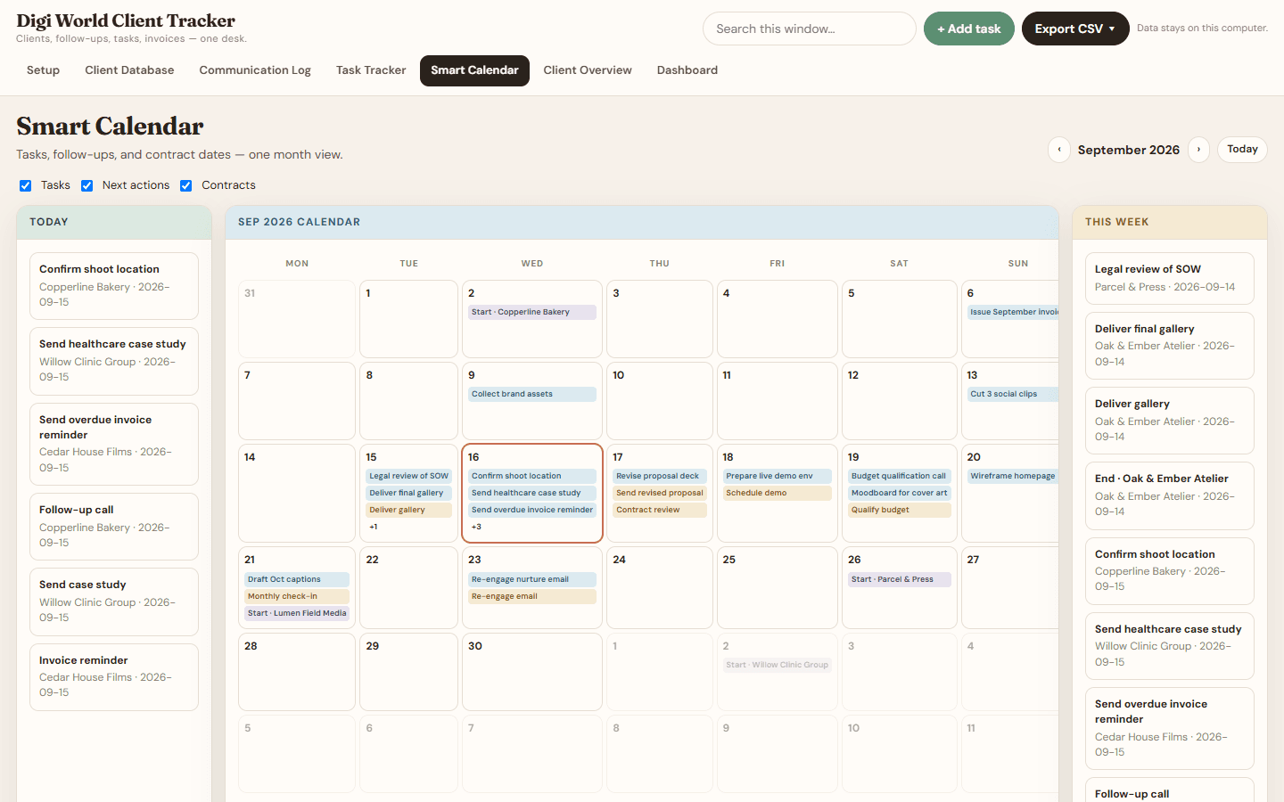 Client Tracker Digi World