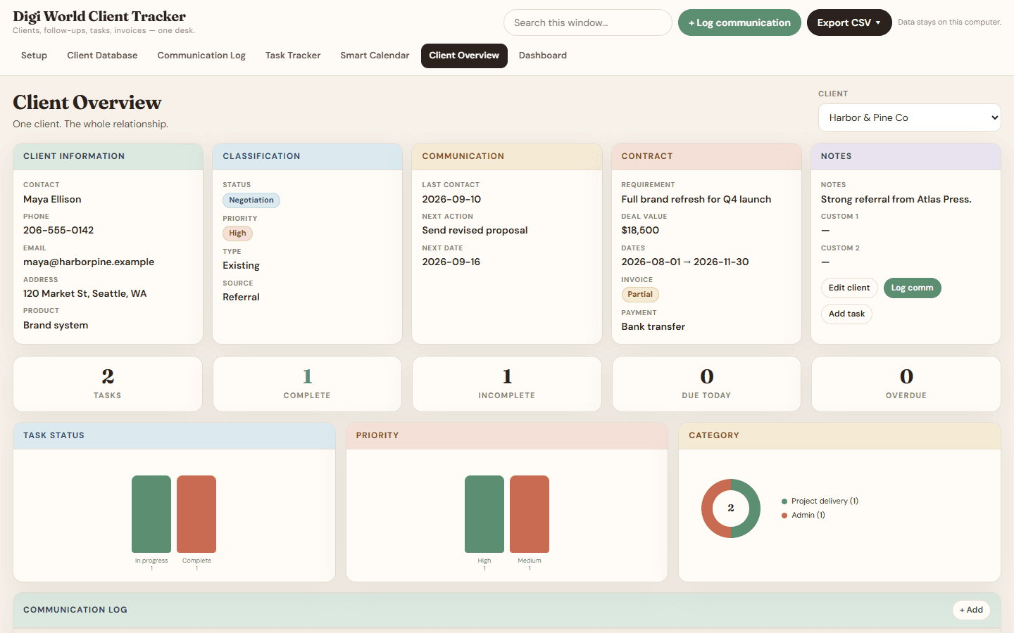 Client Tracker Digi World