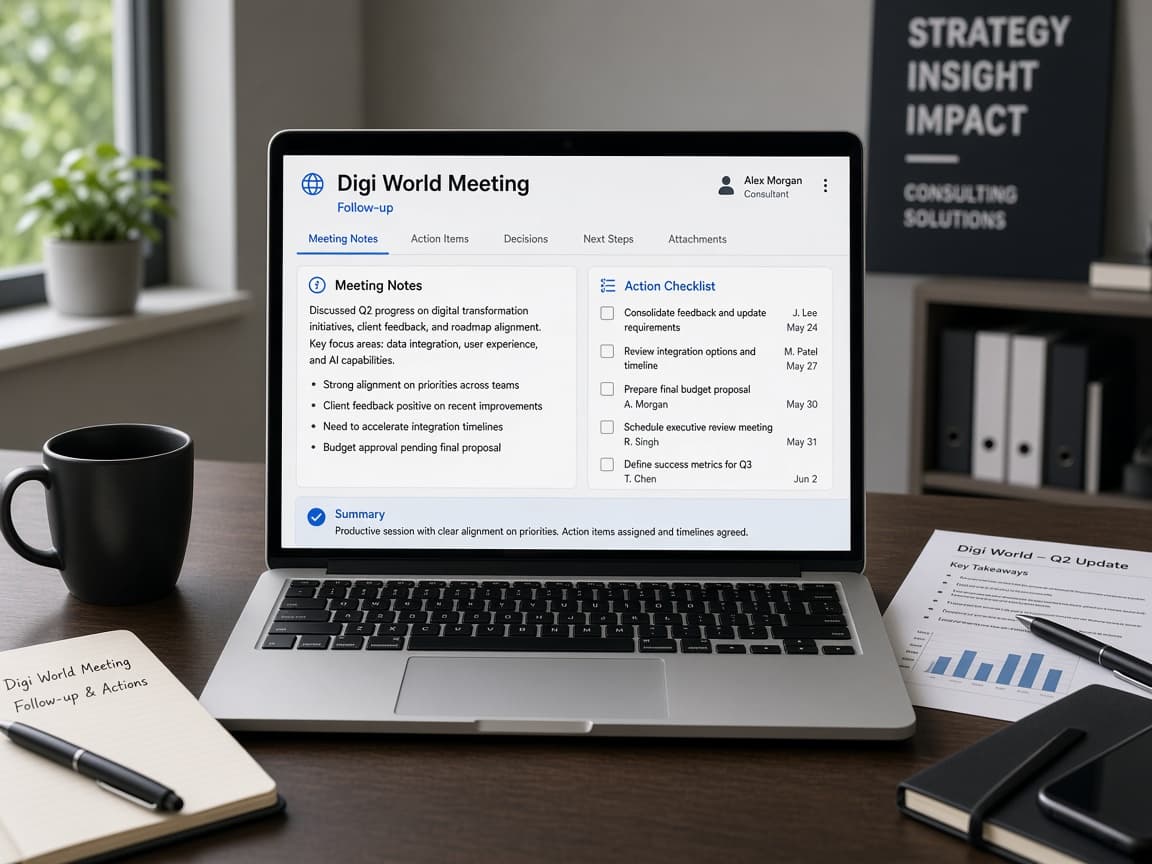 Meeting & Follow-up Desk