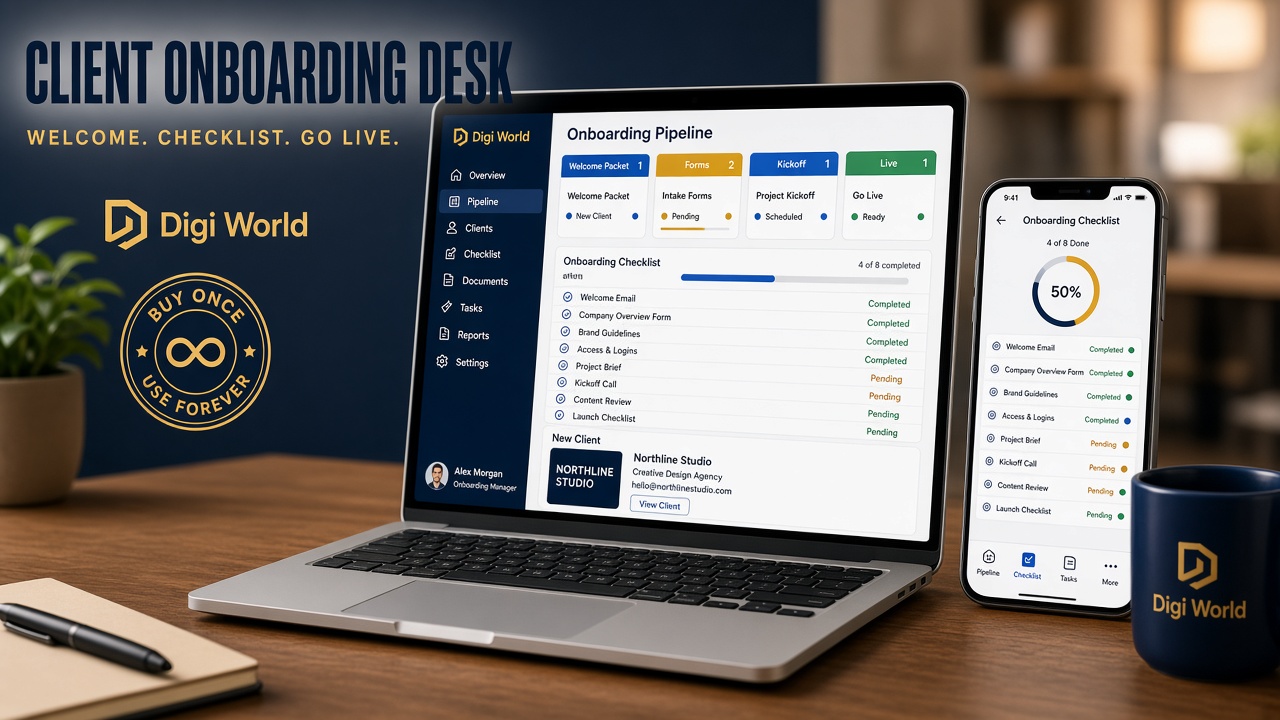 Escritorio de onboarding de clientes